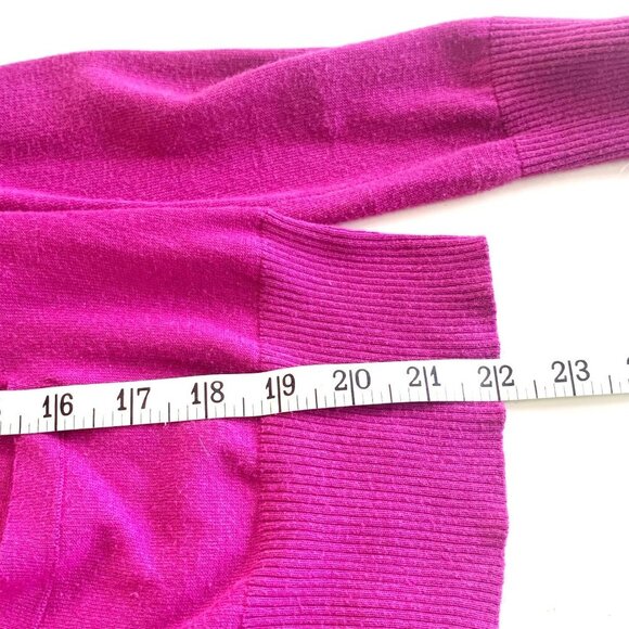 Anthropologie Moth Fuchsia Flutter Long Sleeve Cardigan Women’s Size Medium - Picture 8 of 10